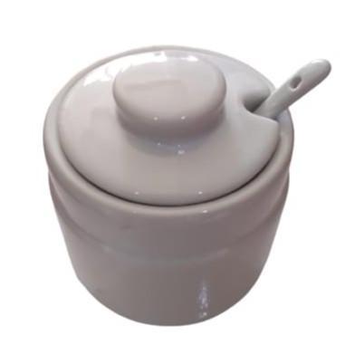 Home Tempat Bumbu Sambal Dapur Tutup Sendok Keramik