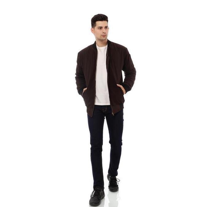 Jaket Pria Cottonology Bomber Coklat