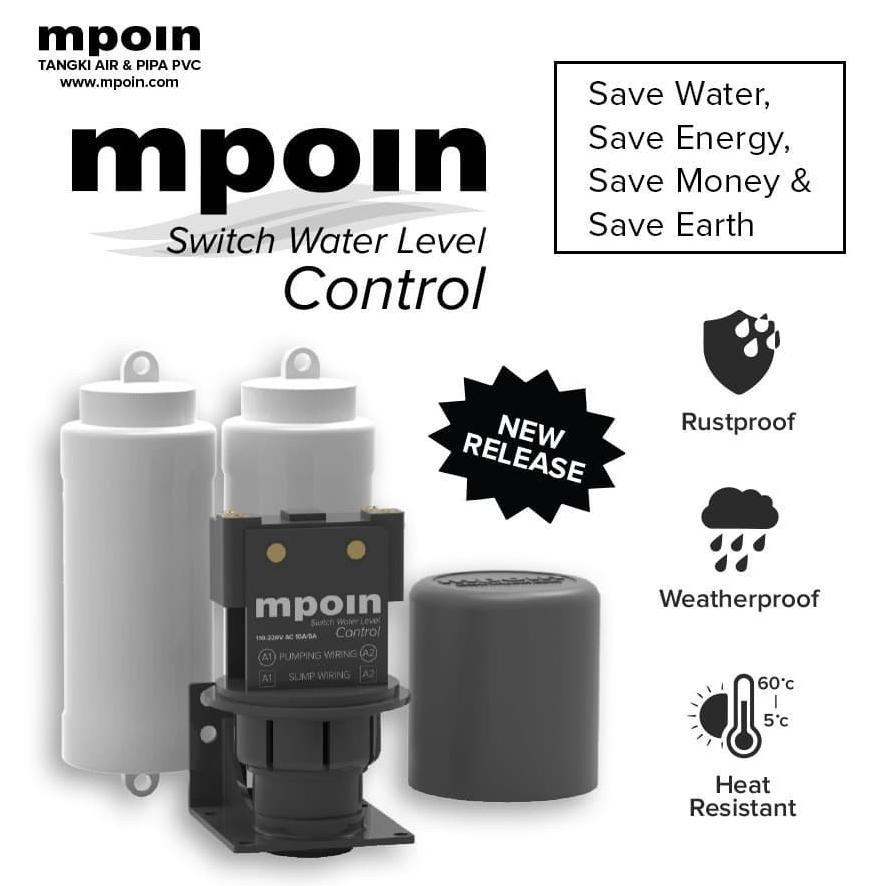 MPOIN - Water Level Control Oto Level Otomatis Toren Tandon Mpoin Timbangan Otomatis Listrik Tandon 