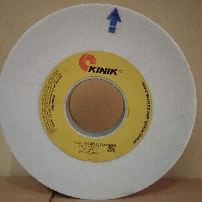 Batu gerinda Kinik 1A 255 x 25 x 75 mm Grit 60 80 100 120 K V Grit