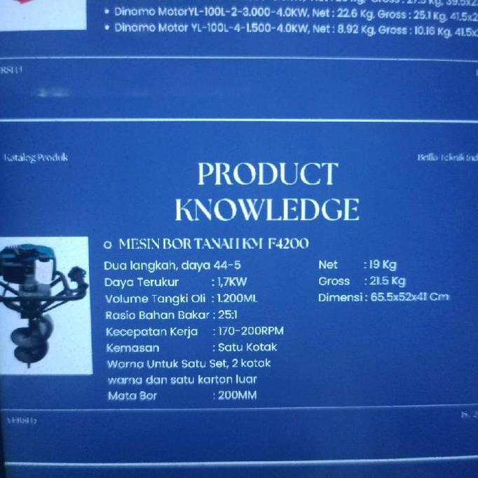 brillo mesin bor tanah km f4200 / mesin bor tanah 8" 200mm / alat bor tanah