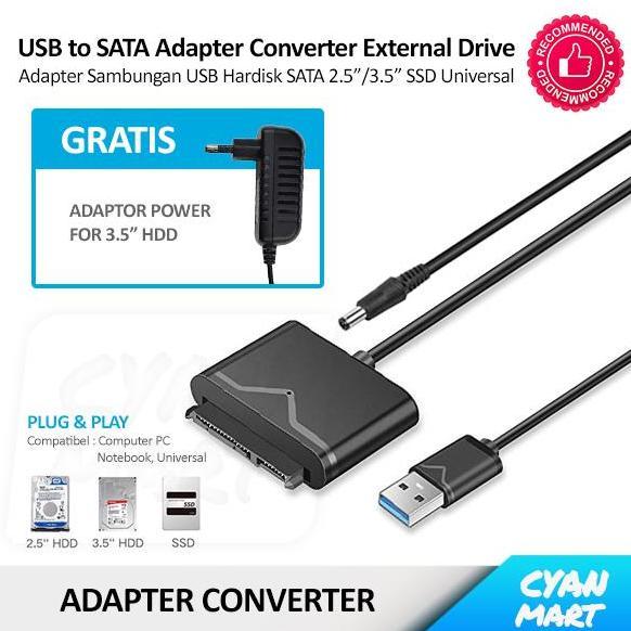 hardisk External USB 3.0 SATA HDD SSD 2.5 3.5 Adapter Converter