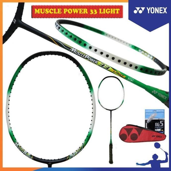 TERBARU - Free Raket Badminton YONEX MUSCLE POWER MP33 SET LENGKAP ORI