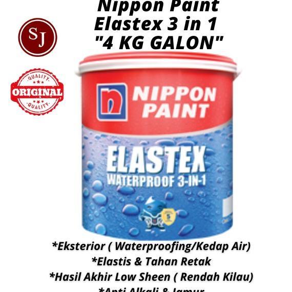 Cat Elastex 4kg / Elastex 4 kg / Nippon Paint Elastex 4kg Galon / Cat Pelapis Anti Bocor Elastex 4kg