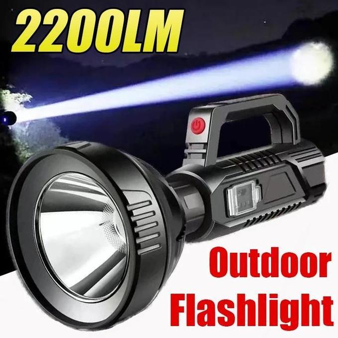 Lampu Senter Led Sorot Super Terang / Senter Camping Cas USB Portable