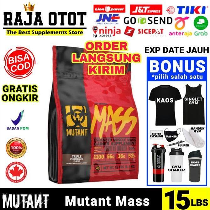 Mutant Mass 15 Lbs Mass Gainer Mutant Mass 15 Lb MutantMass 15Lbs Suplemen Fitness