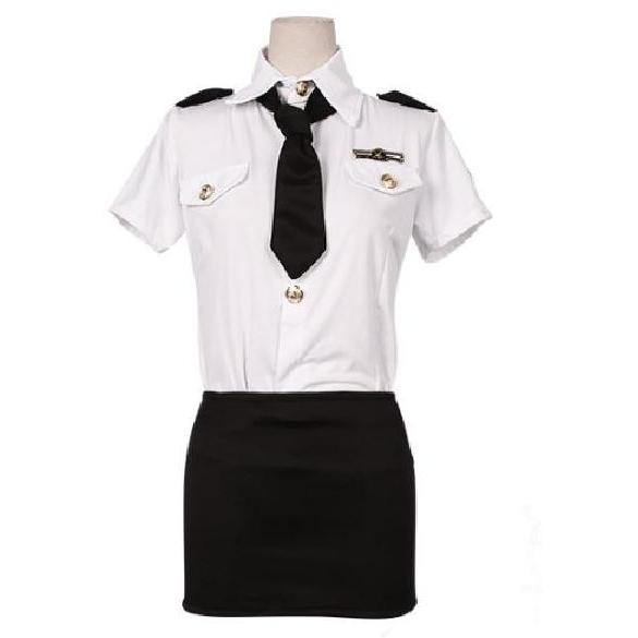 Lingerie Set Kostum Cosplay Seragam Polisi Pramugari Sexy A258