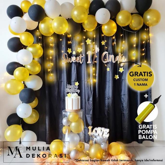 Miliki Dekorasi Sweet Seventeen 17 Th Birthday Ultah Paket Lengkap Photobooth