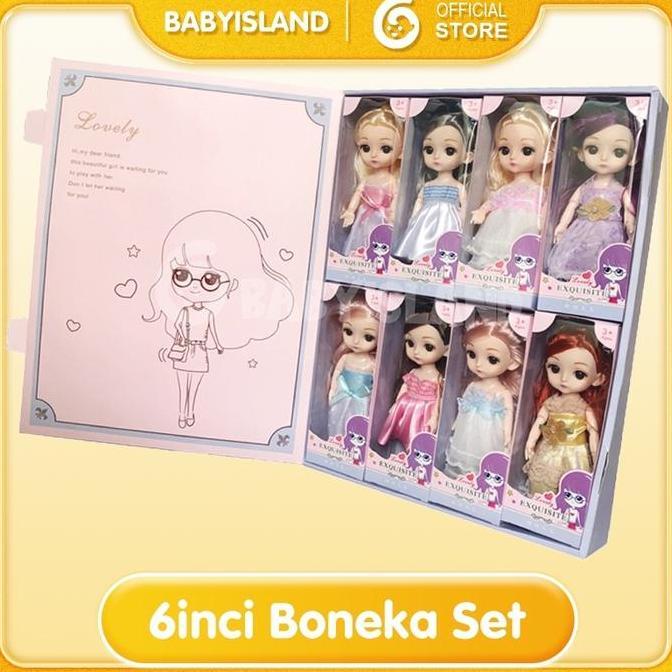 6inci Boneka Set Mainan Boneka Anak Perempuan Putri Koleksi Mainan Anak Perempuan Ulang Tahun Hadiah