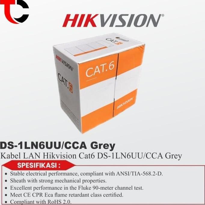 KABEL LAN HIKVISION CAT6/KABEL UTP HIKVISION CAT6 305 METER