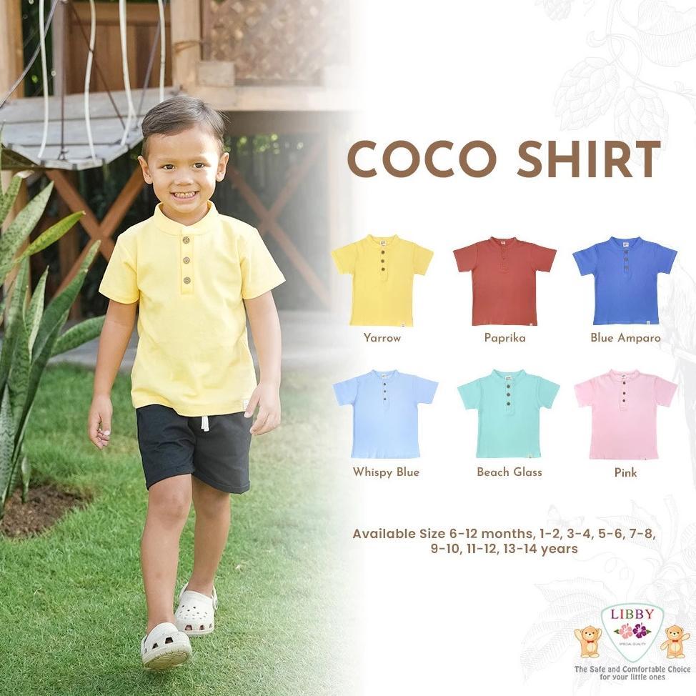 LIBBY Coco Shirt | Baju Kaos Basic Polo Shirt Pakaian Libby Anak Laki Laki Cowo Cowok 9 12 1 2 3 4 5