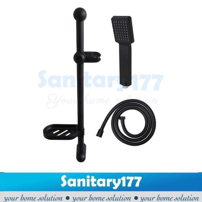 Tiang Shower Hitam 121 Set Kotak -Shower Semprotan Mandi Minimalis