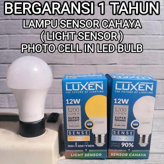 BOHLAM LED LUXEN SENSOR CAHAYA 12W 12 W 12WATT 12 WATT LAMPU LED BULB LUXEN LIGHT SENSOR