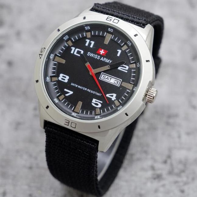 Jam Tangan Pria Swiss Army Sa005 Analog Sporty Santai