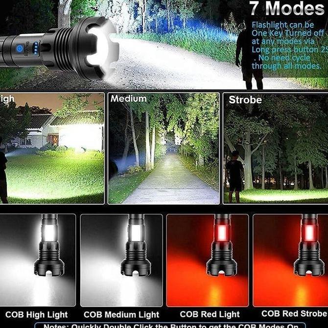 Senter Led Super Terang 90000 Lumens Senter Swat XHP-160 High Power