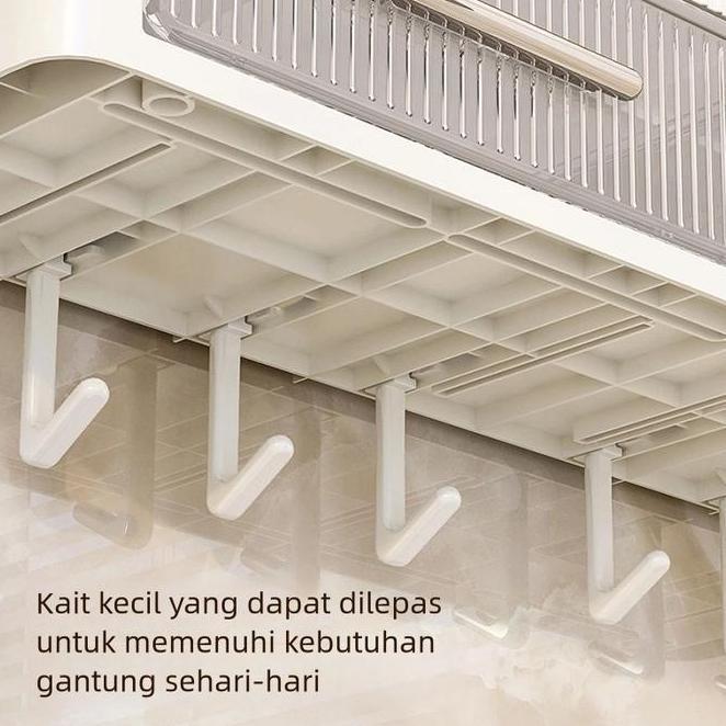 Lemari Kamar Mandi Tempel Plastik Aesthetic Kabinet Toilet Organizer Storage Rak Dinding Gantung Sus