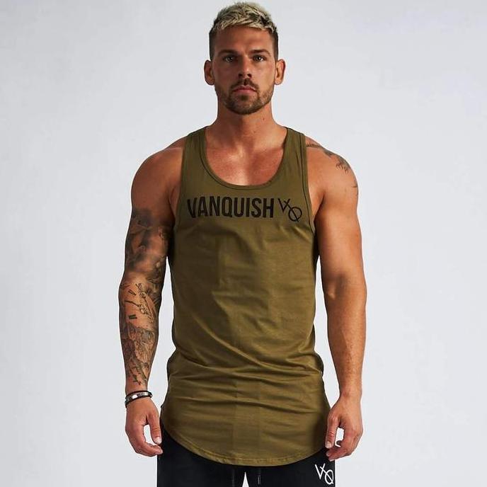 Tanktop Vanquish Singlet Pria Gym BX28 Terlaris