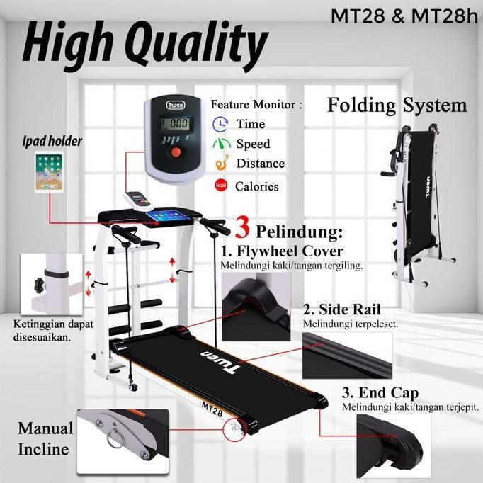 Treadmill Manual Alat Fitness Multifungsi Twen 5 in 1 Twen MT21 MT28