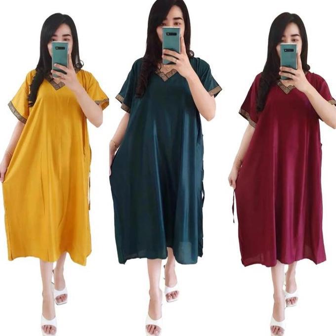 Paket Usaha 5 Daster Arab Polos Nabila Rayon Ld 120