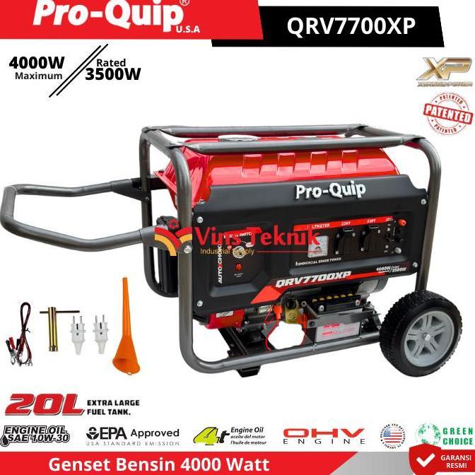 Proquip Qrv7700Xp Qrv 7700 Xp Mesin Genset Listrik Genset Bensin Generator Genset 4000Watt Qrv7700