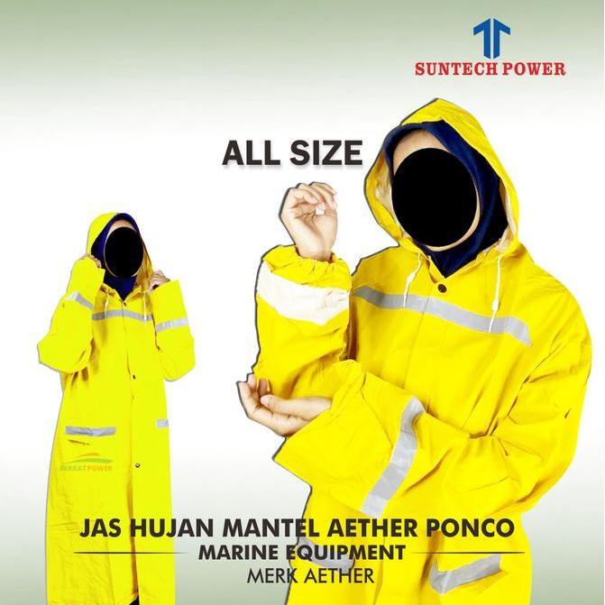 Jas Hujan Terusan Ponco Merk Aether Jas Hujan Proyek Warna Kuning