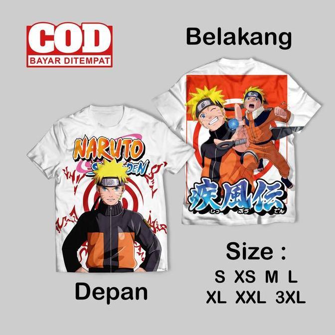 Kaos FullPrint Anime cartoon Wallpaper keren | Naruto | Kaos AOP