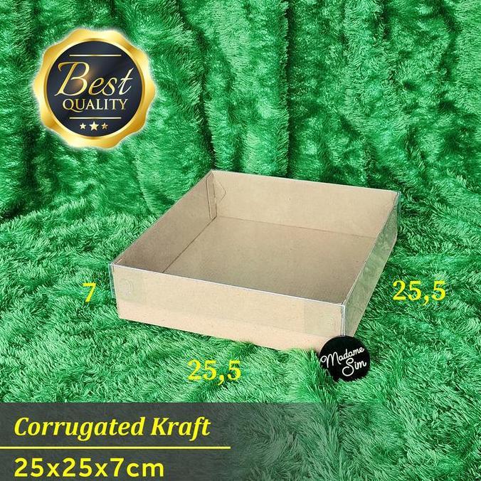 BOX MIKA - DUS KUE - KOTAK - KARDUS 25x25x7 CM
