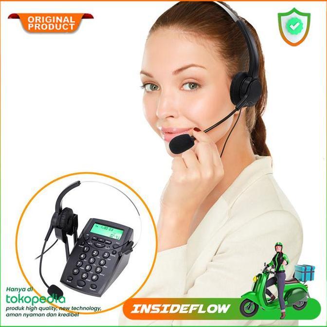 Telephone Desk HT500 with Headset Handsfree Call Center VH500