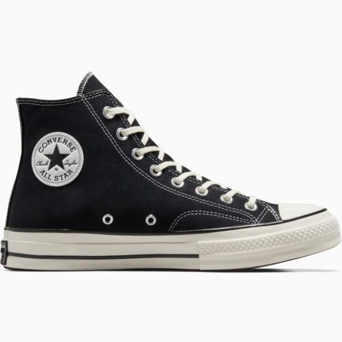 Sepatu Sneakers Converse Chuck 70 High Black Egret White 162050C