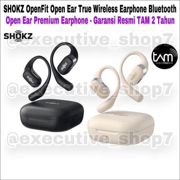 SHOKZ OpenFit Open Ear True Wireless Earphone Bluetooth - Open Ear Premium Earphone - Garansi TAM 2 