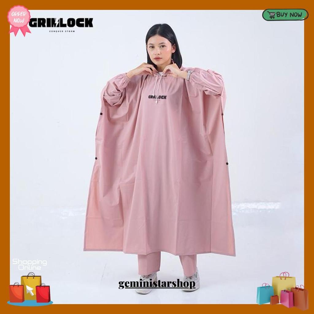 Jas Hujan Ponco Jumbo Tebal Kuat Raincoat Kelalawar Pria Wanita Pink Sage Ungu Ori Grimlock Original