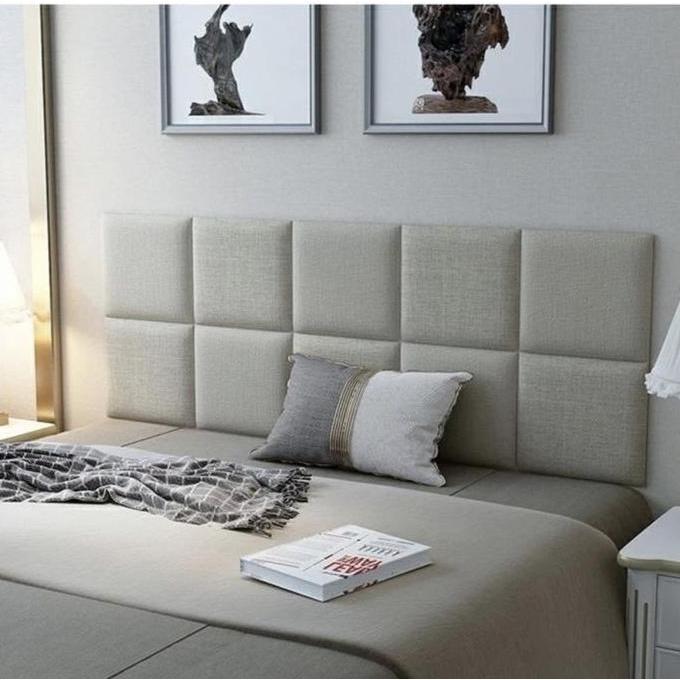 Promo Headboard Bed Panel Wallpanel Dinding 3D Linen Leather Oscar 30X30Cm Cod