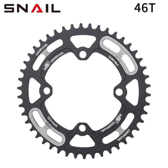 Chainring Snail BCD 104 Narrow Wide 44T 46T 48T 50T Bulat Untuk Single Chainring