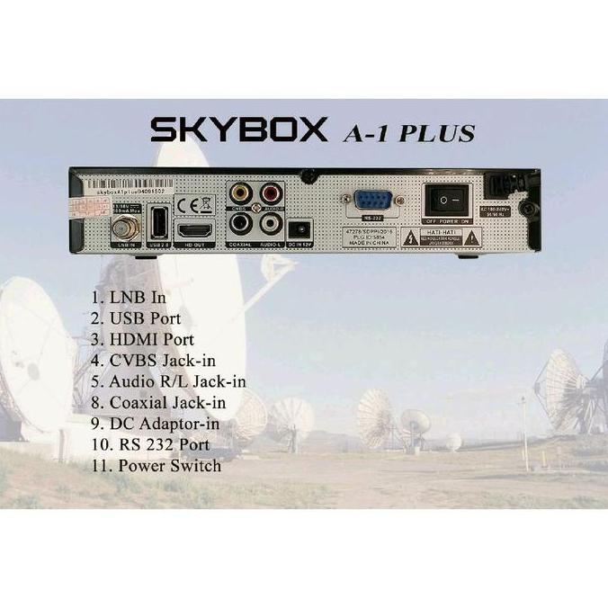 Receiver Parabola Skybox A1 Plus H 265 HEVC AVS+ Full HD 1080p