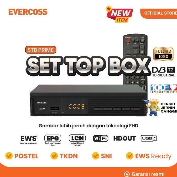 Evercoss Set Top BoX STB Prime digital TV receiver Full HD