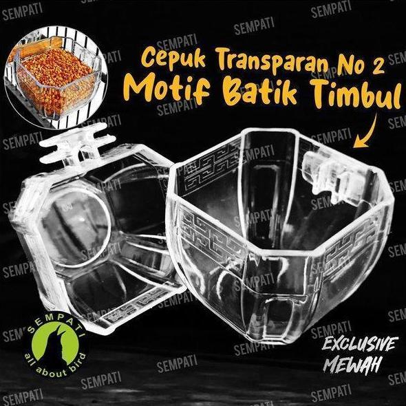 Sempati Cepuk Burung Segi 8 Delapan No 2 Cepuk Wadah Tempat Pakan Makan Minum Burung Murai Batu Kace
