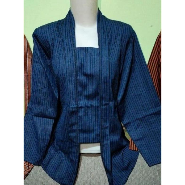 Baju Couple Tenun Lurik Solo Jogja/Surjan Kebaya Tradisional Wanita Pasangan
