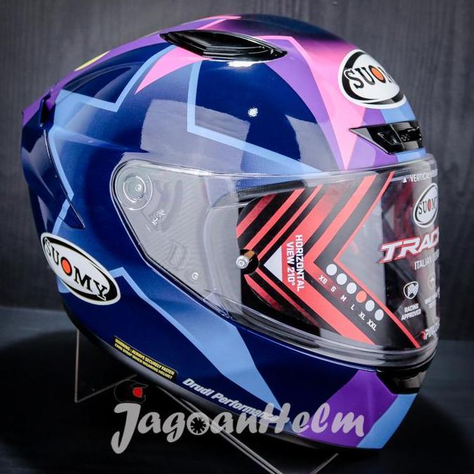 SUOMY HELM TRACK1 BASTIANINI REP | BLUE PURPLE | TRACK 1 SINGLE VISOR - Motorcycle Terlaris