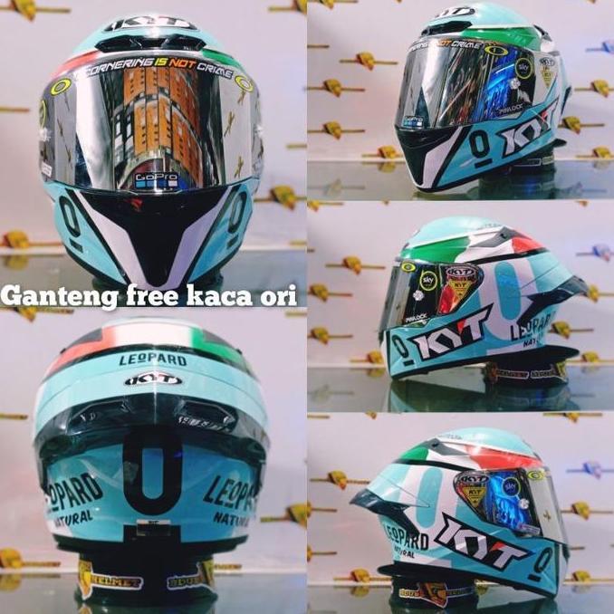 KYT HELM TT COURSE DALLA PORTA REPLIKA+VISOR IRIDIUM+SPOILER Terlaris
