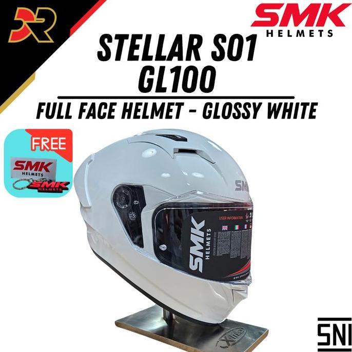 Helm SMK Stellar GL100 With Spoiler Helm Motor Full Face SNI Terlaris