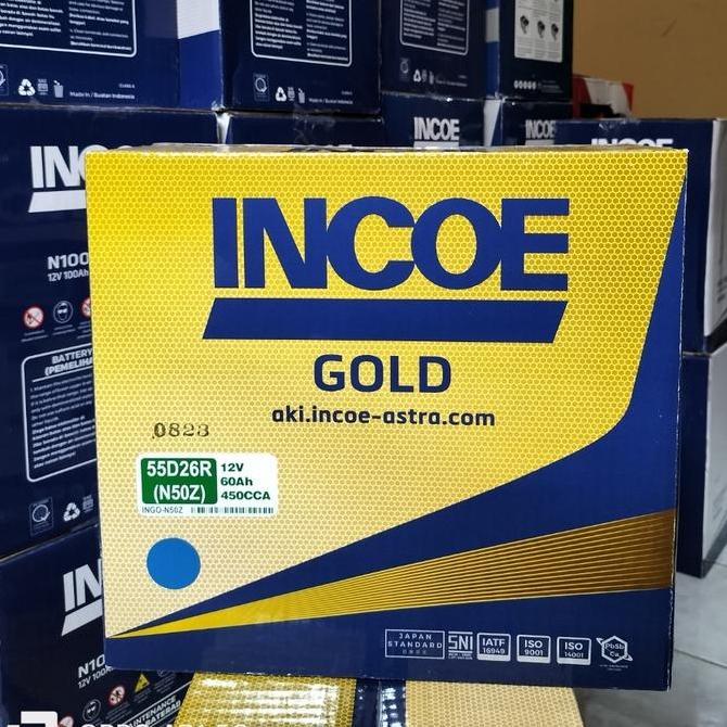 Aki Mobil Incoe Gold N50Z/55D26R TERBARU