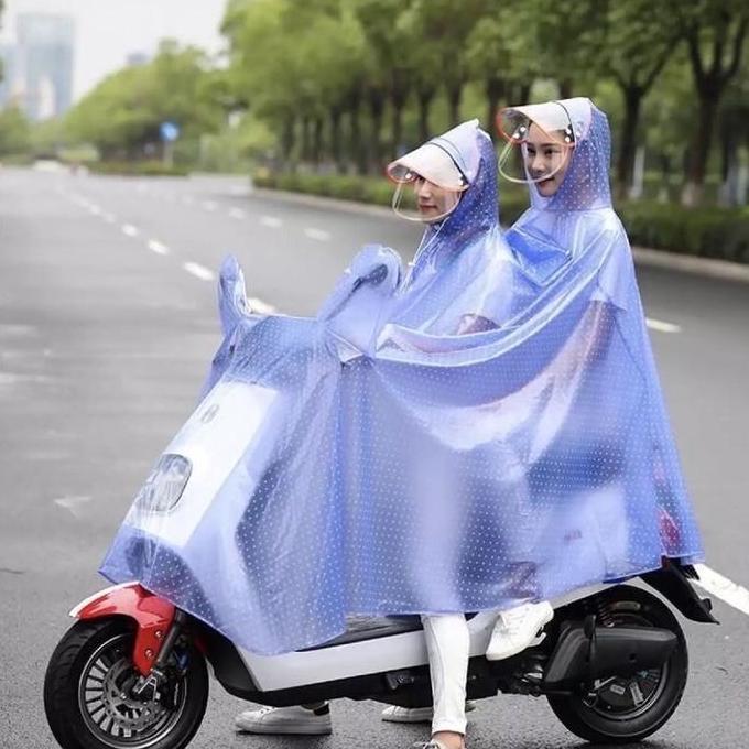 Jas Hujan Ponco 2 Lubang Kepala Bonceng Full Body