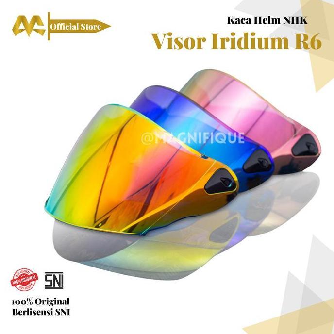 Kaca Helm NHK R6 Original Iridium Visor NHK R6 Venom Kaca Helem NHK R6