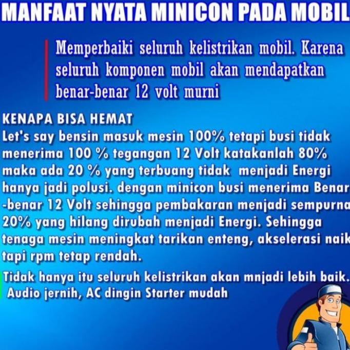 Minicon Penghemat BBM Dan Stabilizer Kelistrikan Mobil Garansi 10 Tahun