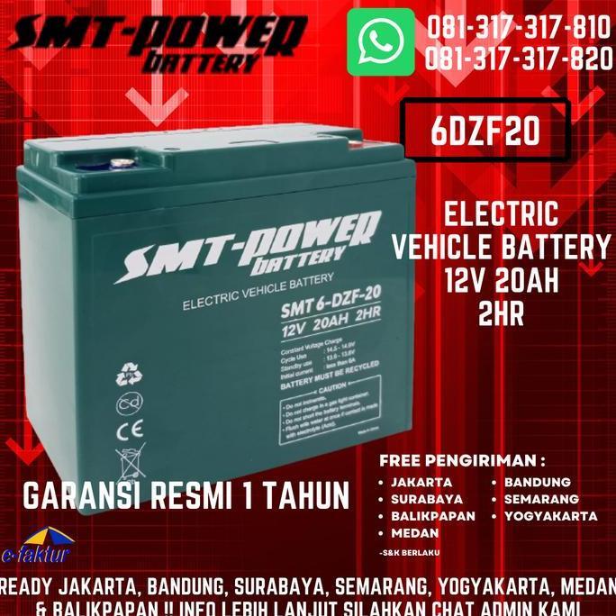 Terlaris Aki Sepeda Listrik Smt-Power 12V 20Ah Battery Selis / Mr Jackie