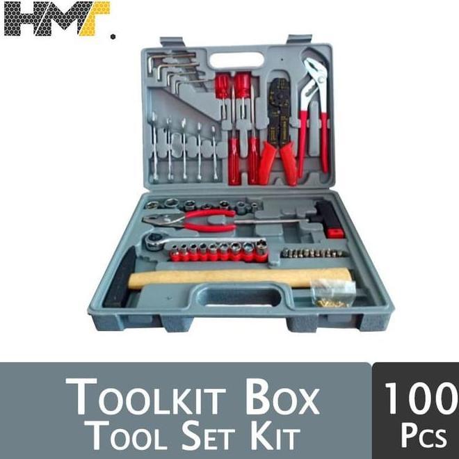 Toolkit Perkakas Tool Set Tool Box 100Pcs