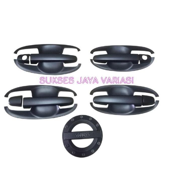 TERMURAH - Paket Outer Handle Tank Cover Mobil Toyota Yaris Lama Yaris Bakpao 2005-2013 Hitam - Car,