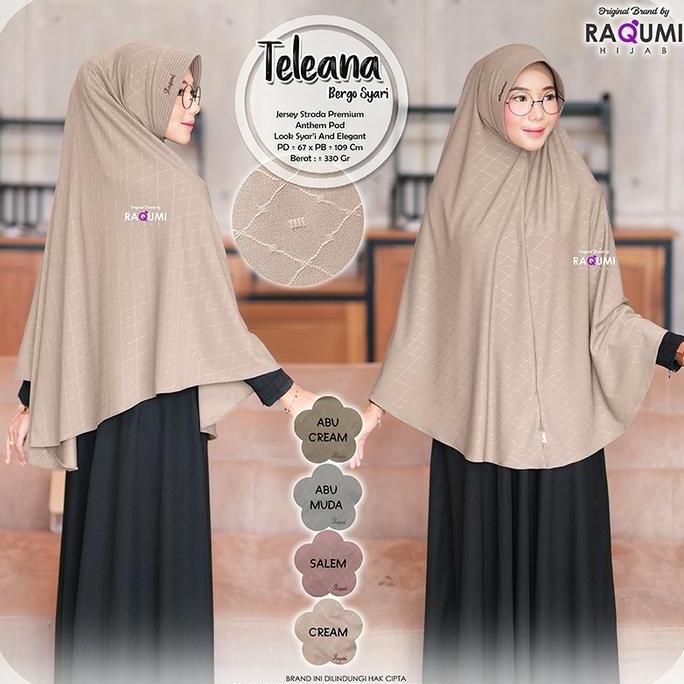 jilbab bergo syari teleana jersey antem pet ori raqumi