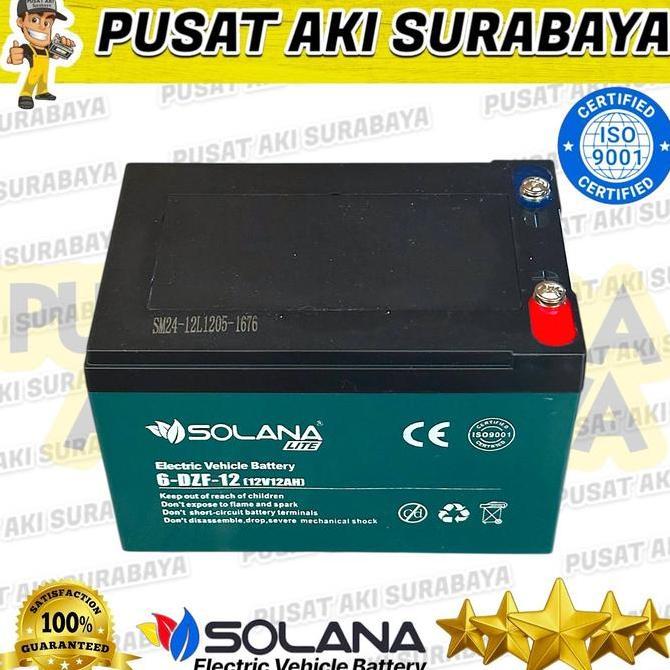 Terlaris Aki Sepeda Listrik Solana 6Dzf12 Kayaba 6Dzf14 Antelope U-Winfly Sunrice Exotic Solana 12V 
