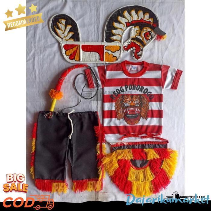 New Paket Kostum Anak | Setelan Reog Dan Kuda Jathil | Jaranan | Reog Ponorogo | Kostum Anak Reog Br